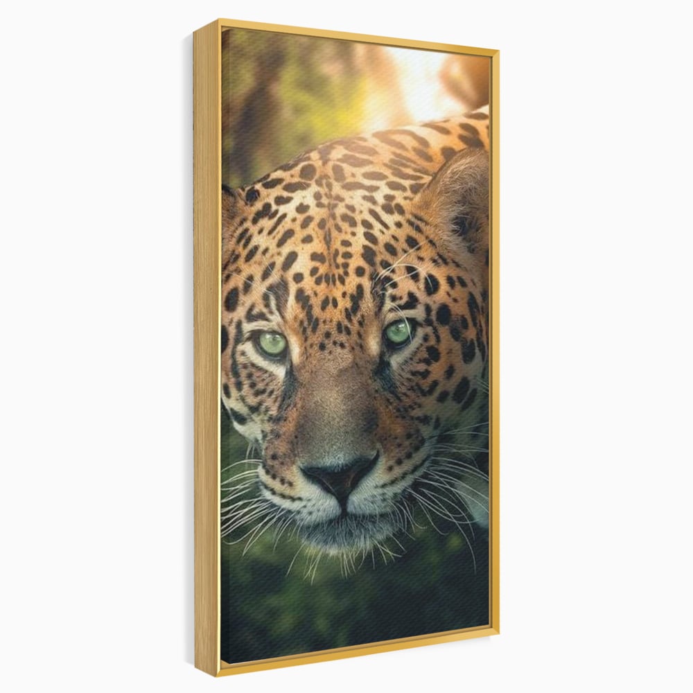 Tablou Canvas Premium, LuxCanva® M1163, Felina din Umbra, Jaguar, Vanatoare, Salbaticie, Jungla, Exotic, Animal, Felina, Umbra, Natura, Camuflaj, Privire, Birou, Living, Camera Copil