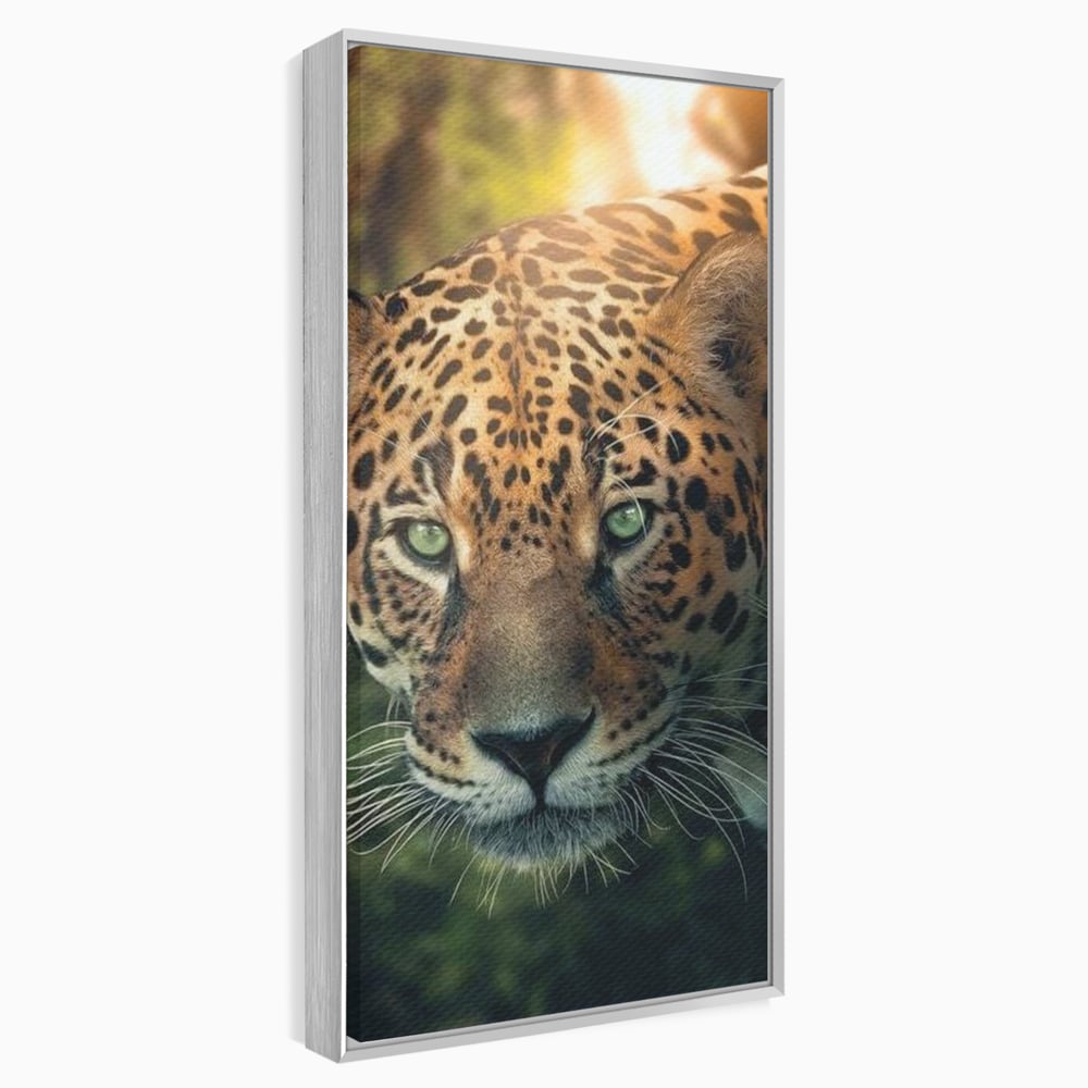 Tablou Canvas Premium, LuxCanva® M1163, Felina din Umbra, Jaguar, Vanatoare, Salbaticie, Jungla, Exotic, Animal, Felina, Umbra, Natura, Camuflaj, Privire, Birou, Living, Camera Copil