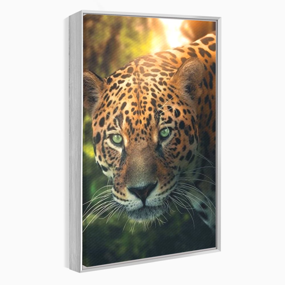 Tablou Canvas Premium, LuxCanva® M1163, Felina din Umbra, Jaguar, Vanatoare, Salbaticie, Jungla, Exotic, Animal, Felina, Umbra, Natura, Camuflaj, Privire, Birou, Living, Camera Copil