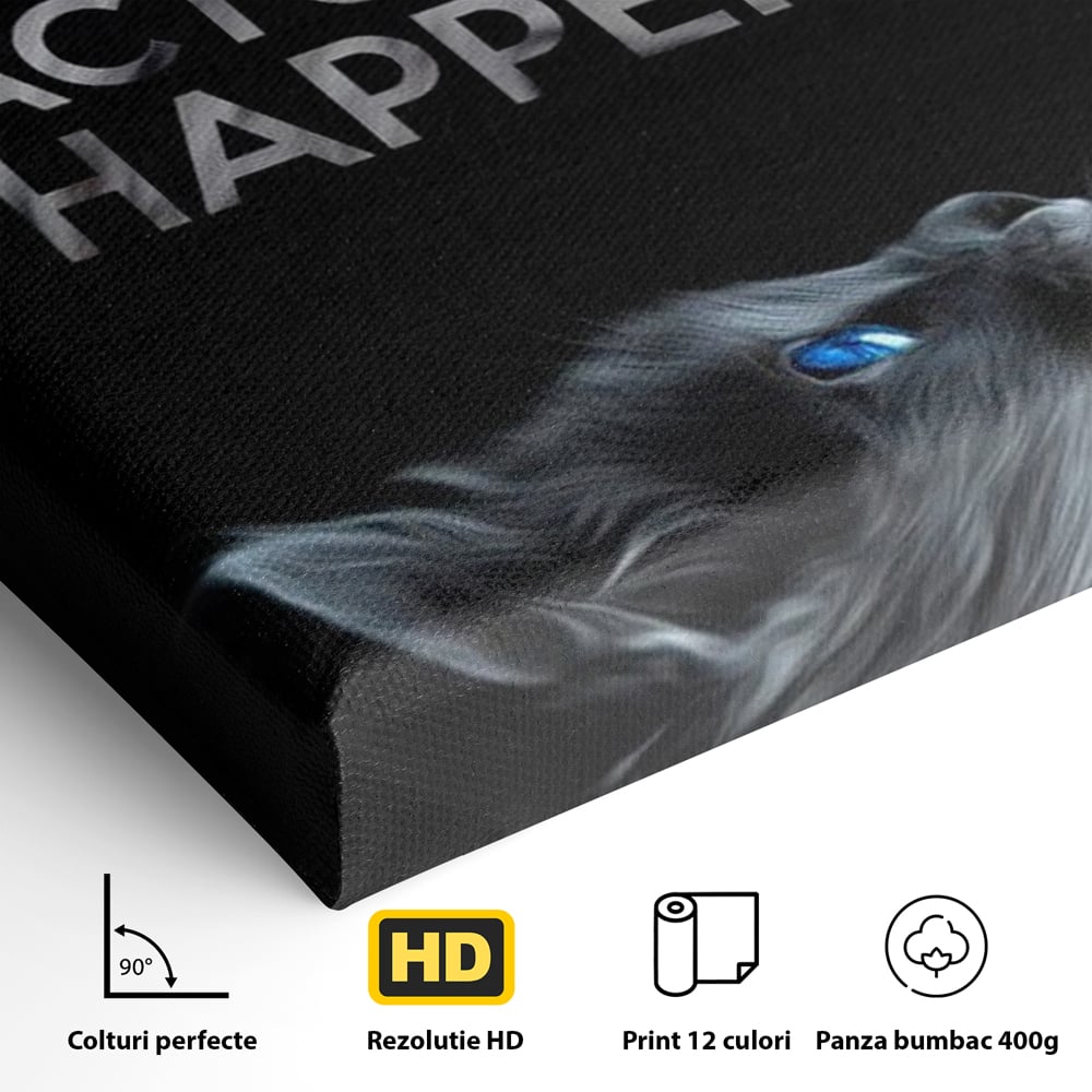Tablou Canvas Premium, LuxCanva® M1164, Privire catre Destin, Motivational, Inspiratie, Pisica, Felina, Destin, Curaj, Viziune, Mesaj, Modern, Viitor, Animal, Birou, Living, Camera Copil