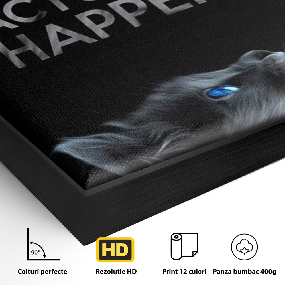 Tablou Canvas Premium, LuxCanva® M1164, Privire catre Destin, Motivational, Inspiratie, Pisica, Felina, Destin, Curaj, Viziune, Mesaj, Modern, Viitor, Animal, Birou, Living, Camera Copil