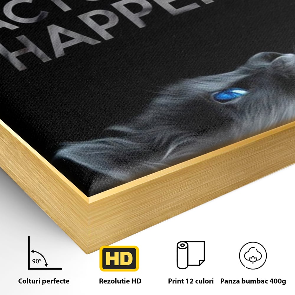 Tablou Canvas Premium, LuxCanva® M1164, Privire catre Destin, Motivational, Inspiratie, Pisica, Felina, Destin, Curaj, Viziune, Mesaj, Modern, Viitor, Animal, Birou, Living, Camera Copil
