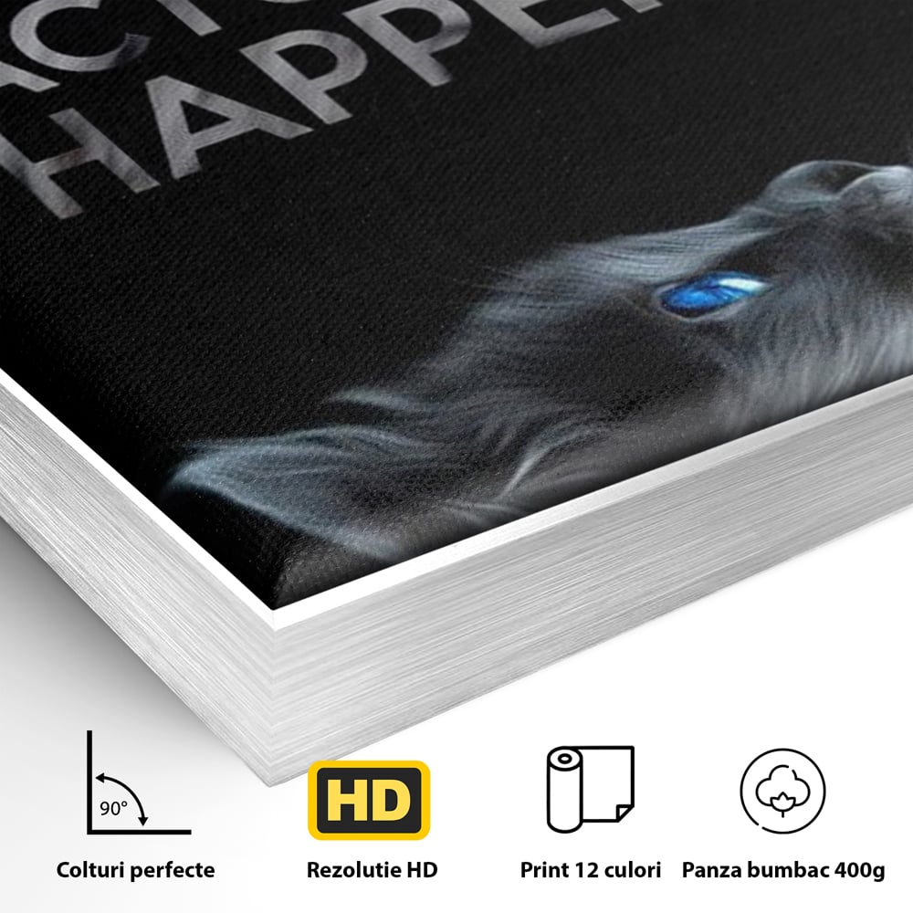 Tablou Canvas Premium, LuxCanva® M1164, Privire catre Destin, Motivational, Inspiratie, Pisica, Felina, Destin, Curaj, Viziune, Mesaj, Modern, Viitor, Animal, Birou, Living, Camera Copil