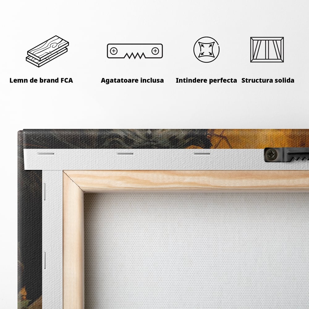 Tablou Canvas Premium, LuxCanva® M1170, Raget in Penumbra, Pantera, Felina, Noapte, Intuneric, Gheare, Vanatoare, Atac, Umbra, Jungla, Putere, Colti, Birou, Living, Camera Copil