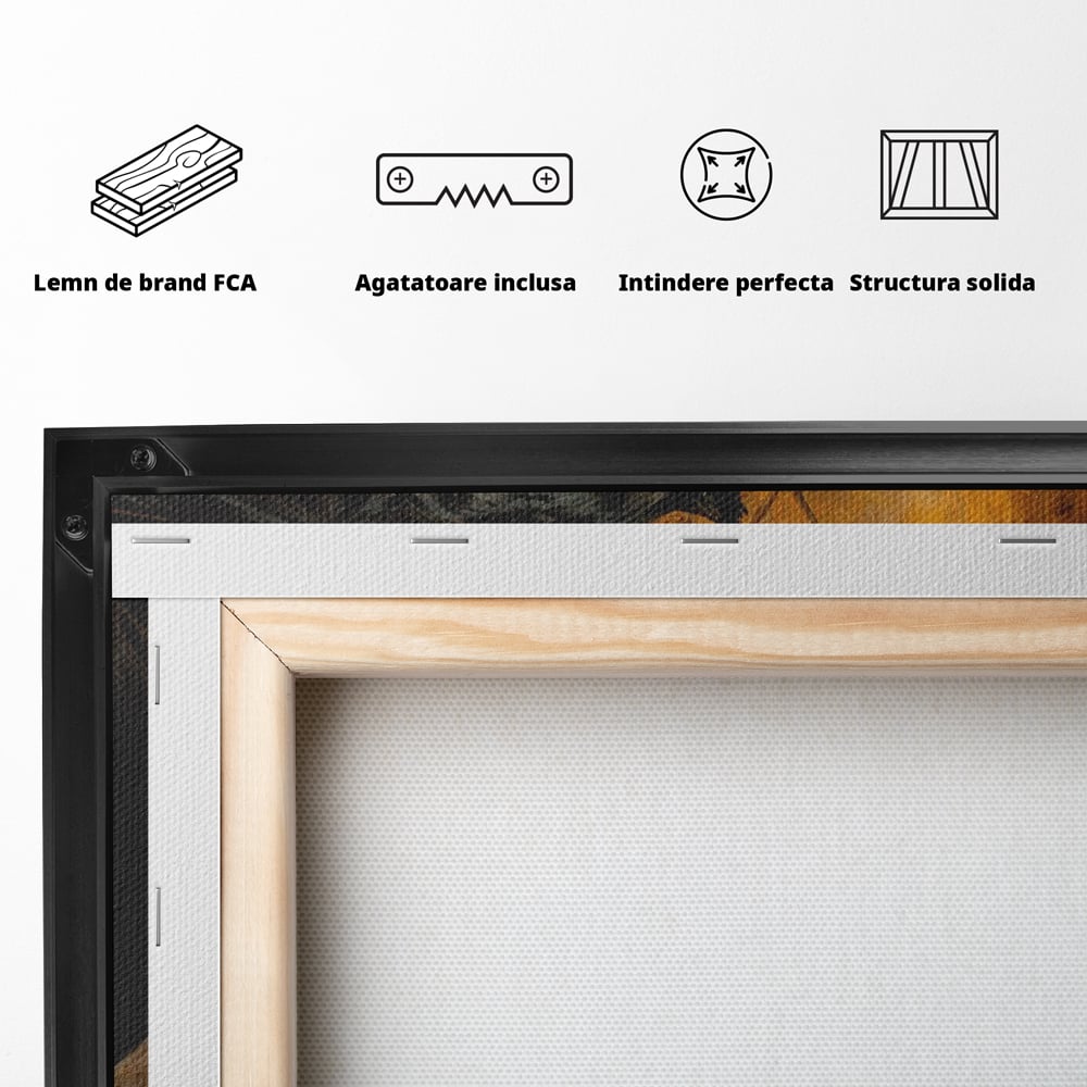 Tablou Canvas Premium, LuxCanva® M1170, Raget in Penumbra, Pantera, Felina, Noapte, Intuneric, Gheare, Vanatoare, Atac, Umbra, Jungla, Putere, Colti, Birou, Living, Camera Copil