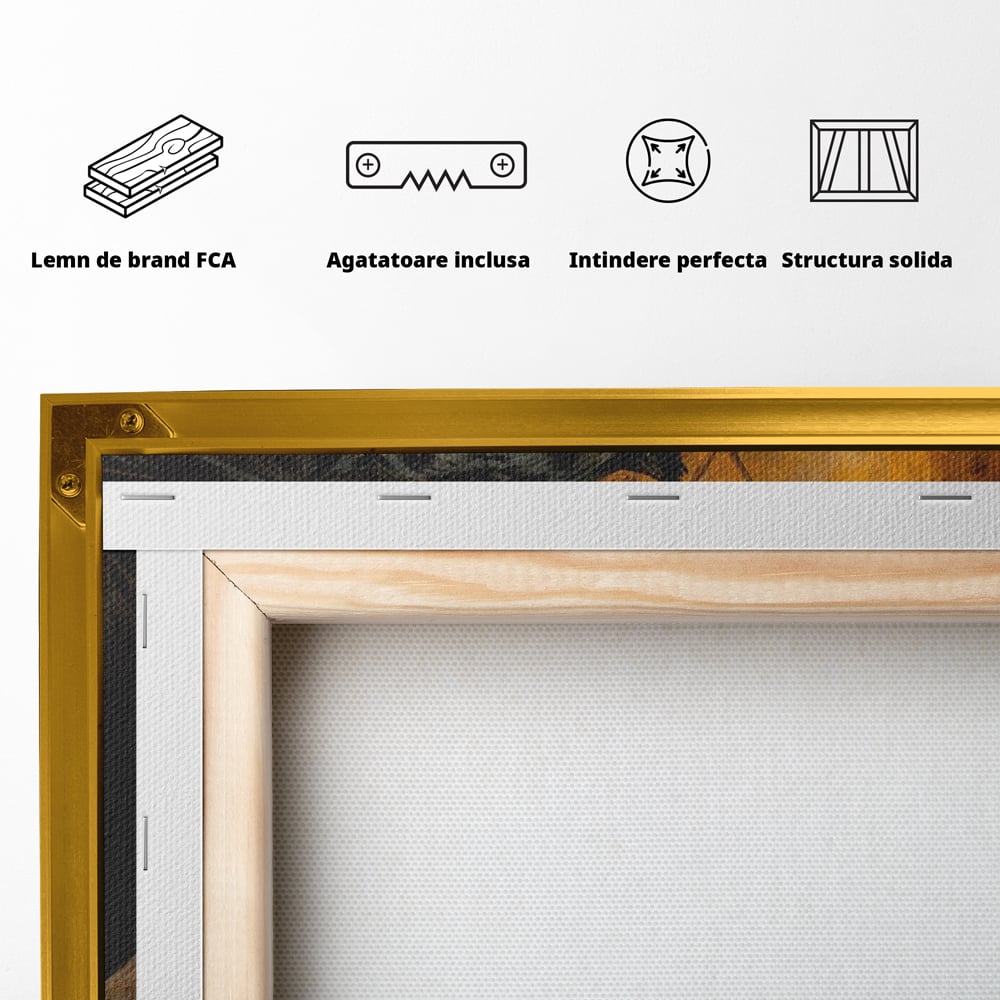 Tablou Canvas Premium, LuxCanva® M1170, Raget in Penumbra, Pantera, Felina, Noapte, Intuneric, Gheare, Vanatoare, Atac, Umbra, Jungla, Putere, Colti, Birou, Living, Camera Copil