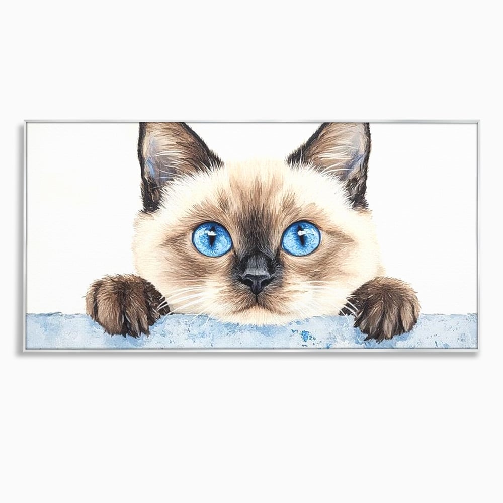 Leinwand Wandkunst Canvas Premium, LuxCanva® M1171, Little Explorer, Feline, Siam, Katze, Azure, Azure, Augen, Dragalas, Dragalas, Catnip, Katzen, Pouf, Portrait, Büro, Wohnen, Kinderzimmer