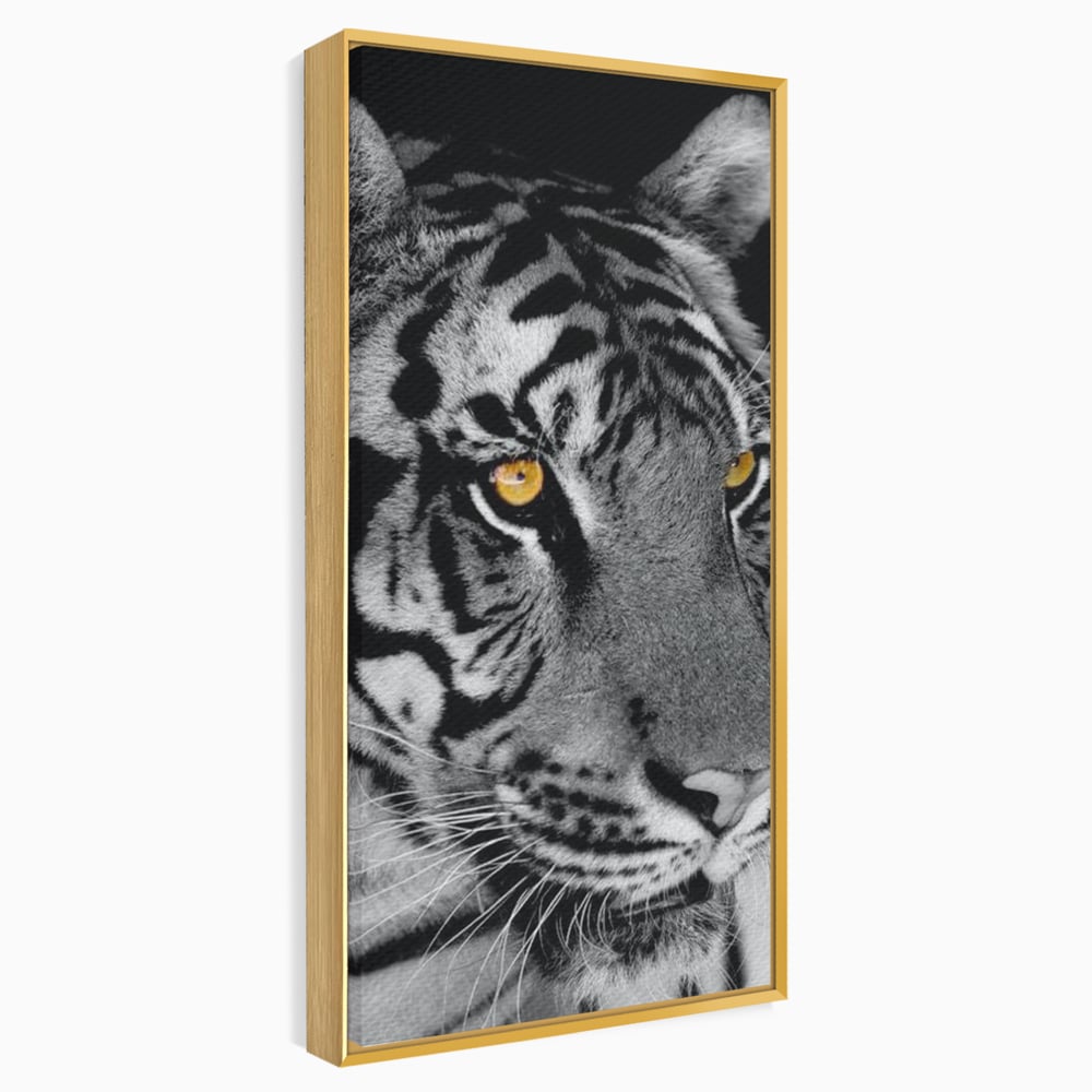 Tablou Canvas Premium, LuxCanva® M1183, Spirit Neimblanzit, Tigru, Alb si Negru, Felina, Jungla, Exotic, Portret, Profil, Forta, Instinct, Privire, Animal, Birou, Living, Camera Copil