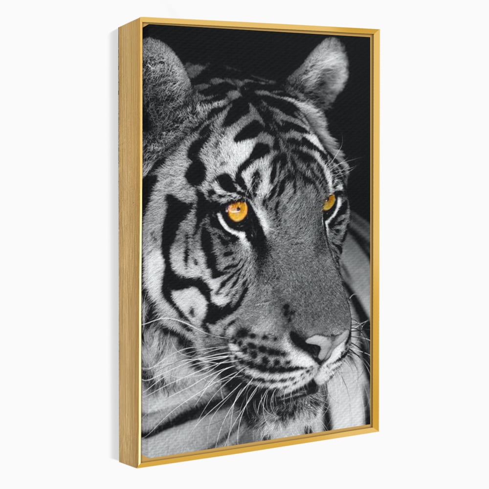 Tablou Canvas Premium, LuxCanva® M1183, Spirit Neimblanzit, Tigru, Alb si Negru, Felina, Jungla, Exotic, Portret, Profil, Forta, Instinct, Privire, Animal, Birou, Living, Camera Copil