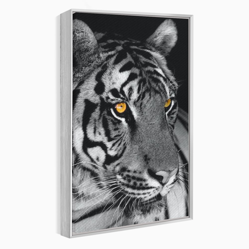 Tablou Canvas Premium, LuxCanva® M1183, Spirit Neimblanzit, Tigru, Alb si Negru, Felina, Jungla, Exotic, Portret, Profil, Forta, Instinct, Privire, Animal, Birou, Living, Camera Copil
