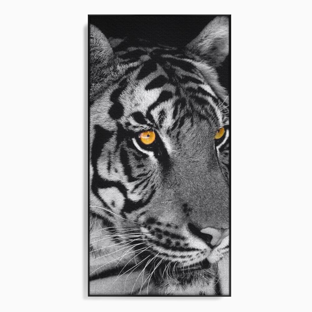 Tablou Canvas Premium, LuxCanva® M1183, Spirit Neimblanzit, Tigru, Alb si Negru, Felina, Jungla, Exotic, Portret, Profil, Forta, Instinct, Privire, Animal, Birou, Living, Camera Copil