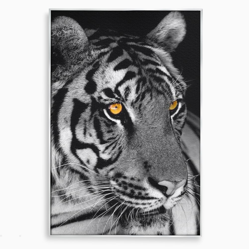Tablou Canvas Premium, LuxCanva® M1183, Spirit Neimblanzit, Tigru, Alb si Negru, Felina, Jungla, Exotic, Portret, Profil, Forta, Instinct, Privire, Animal, Birou, Living, Camera Copil