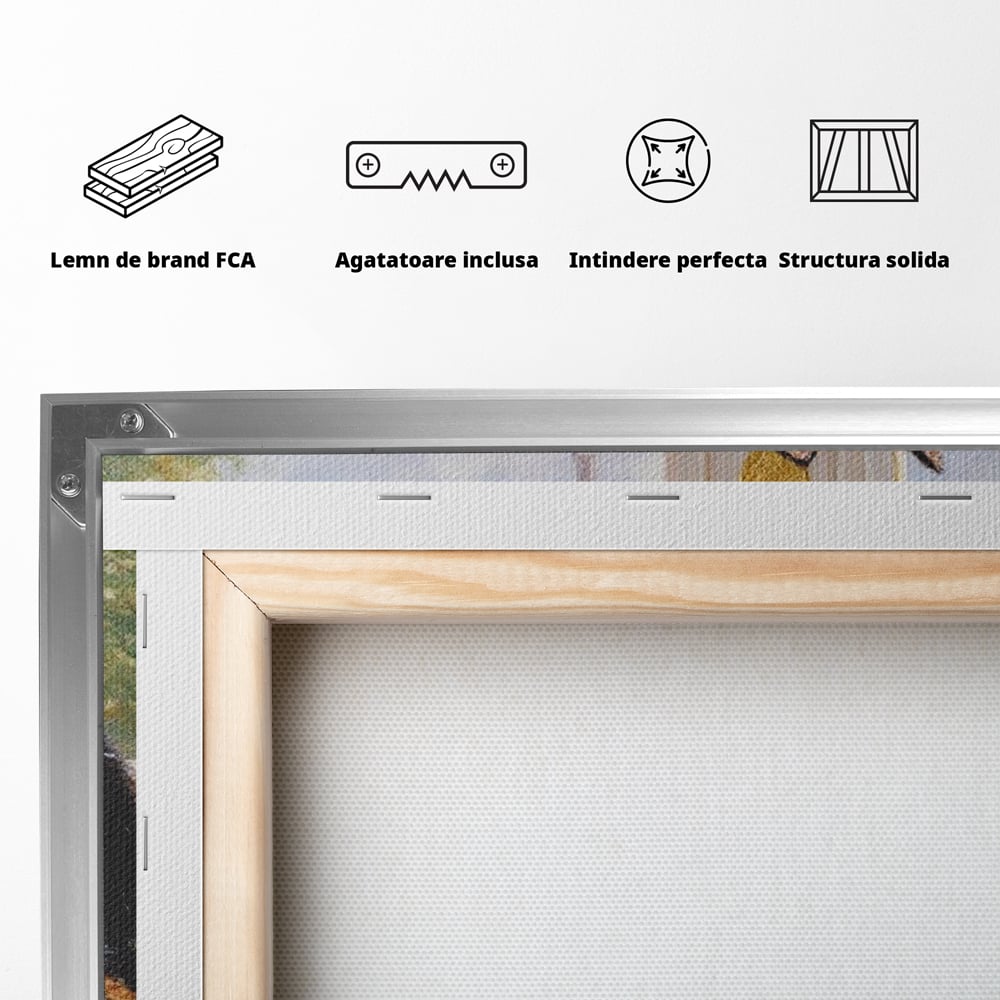 Tablou Canvas Premium, LuxCanva® M1193, Pisica in Vis Parizian, Turnul Eiffel, Paris, Oras, Pisica, Blana, Felina, Fereastra, Frantuzesc, Pervaz, Calico, Birou, Living, Camera Copil