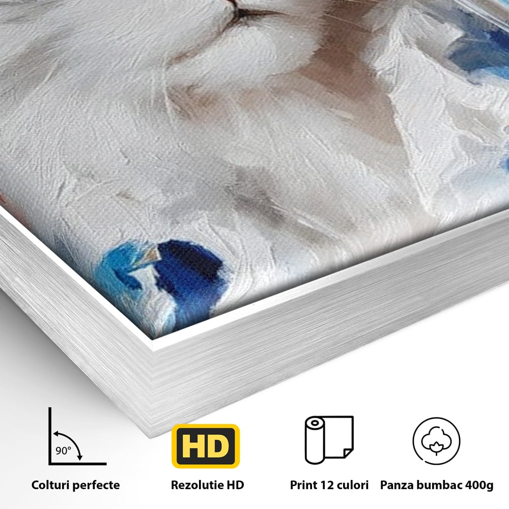 Leinwand Wandkunst Canvas Premium, LuxCanva® M1203, Prom Abend, Party, Extravagant, Ball, Mode, Feline, Feder, Feder, Hut, Glas, Champagner, Malerei, Luxus, Büro, Wohnen, Kinderzimmer