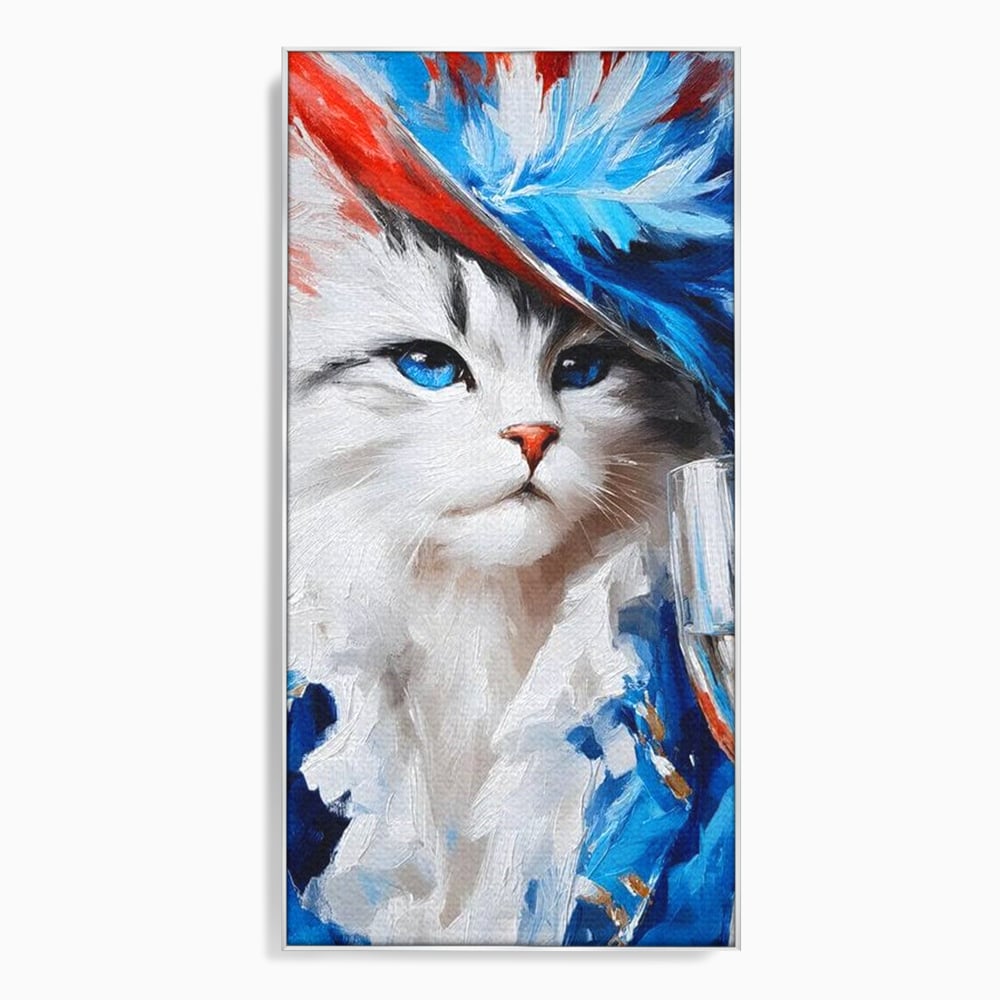 Leinwand Wandkunst Canvas Premium, LuxCanva® M1203, Prom Abend, Party, Extravagant, Ball, Mode, Feline, Feder, Feder, Hut, Glas, Champagner, Malerei, Luxus, Büro, Wohnen, Kinderzimmer