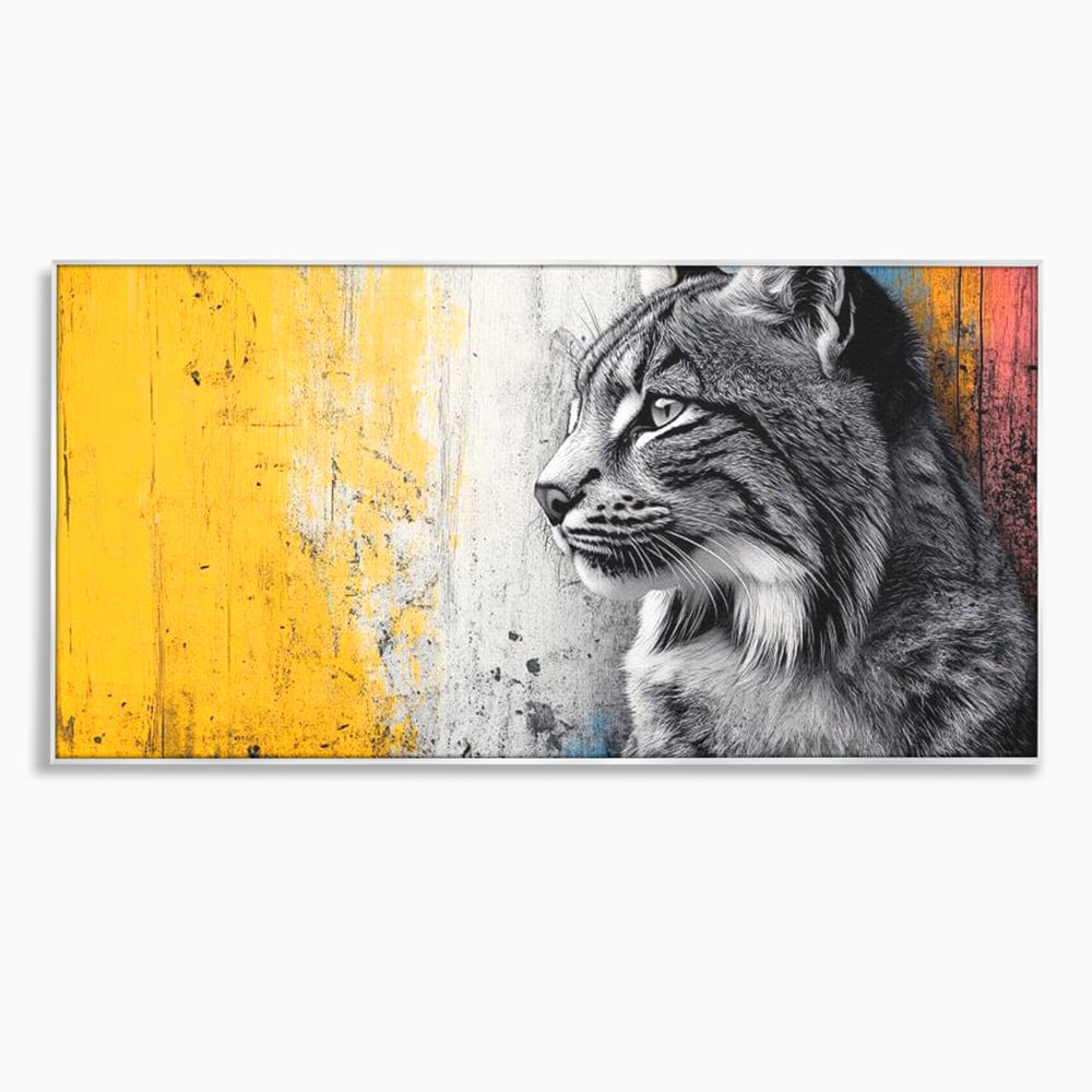 Tablou Canvas Premium, LuxCanva® M1206, Gardianul Culorilor, Pisica, Salbaticie, Ras, Urban, Perete, Contrast, Modern, Blana, Realist, Graffiti, Textura, Birou, Living, Camera Copil