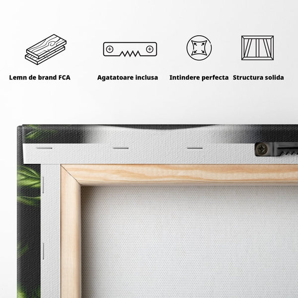 Tablou Canvas Premium, LuxCanva® M1208, Pisica Gourmet, Pisica, Bucatar, Plante, Felina, Frunze, Aroma, Bucatarie, Gastronomie, Restaurant, Vegetal, Birou, Living, Camera Copil