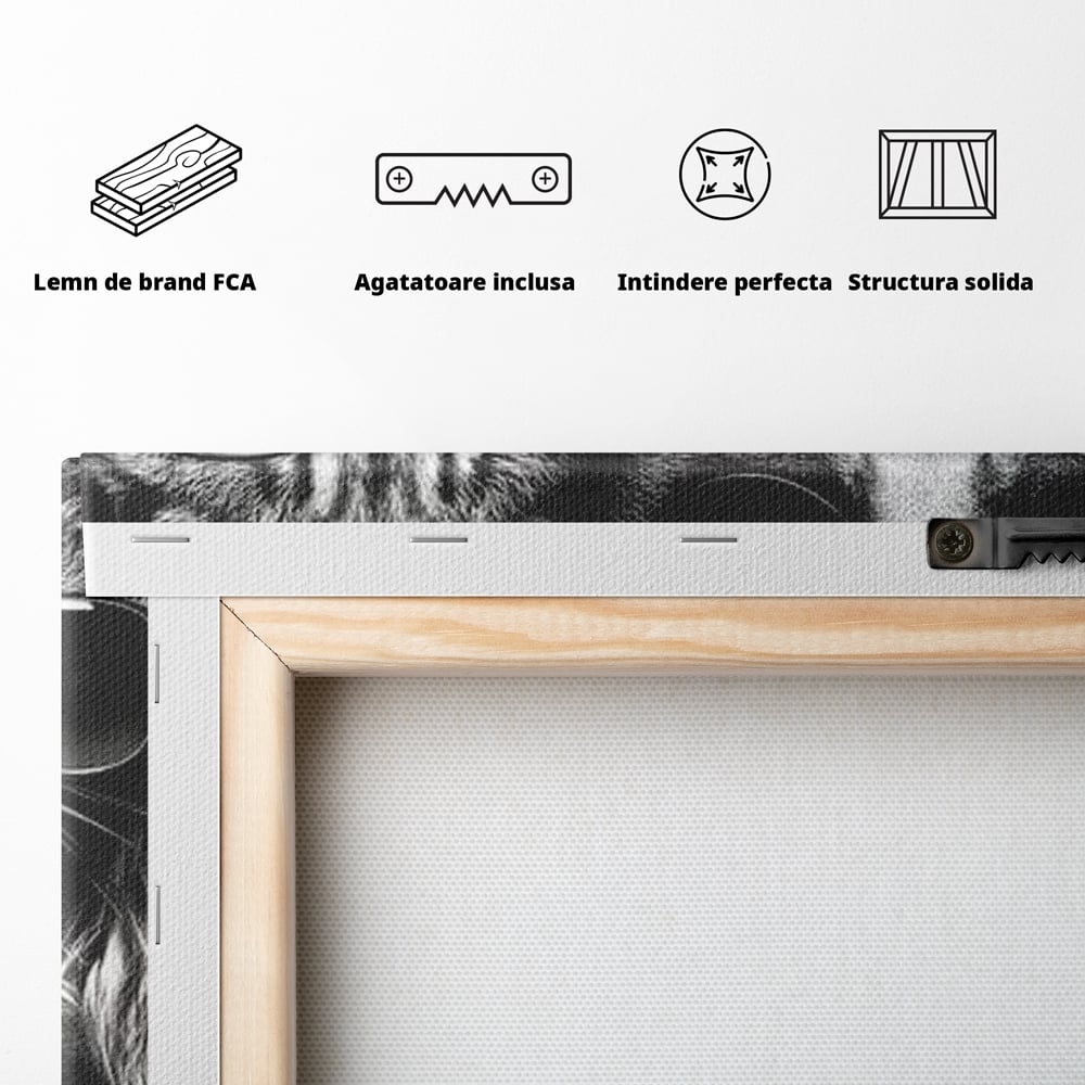 Tablou Canvas Premium, LuxCanva® M1209, Mafie in Doi, Trandafiri, Flori, Feline, Mafie, Pisici, Ochelari, Gangster, Pereche, Lux, Fashion, Palarie, Lant, Birou, Living, Camera Copil