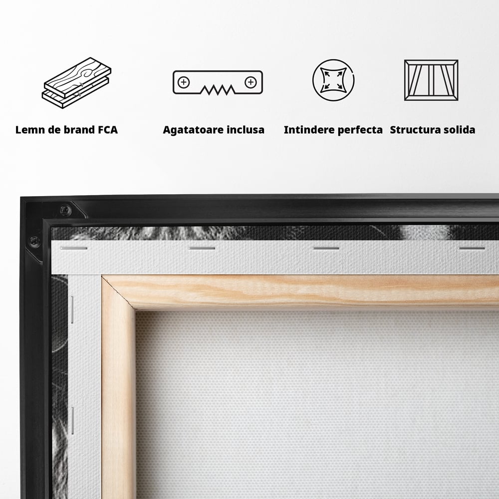 Tablou Canvas Premium, LuxCanva® M1209, Mafie in Doi, Trandafiri, Flori, Feline, Mafie, Pisici, Ochelari, Gangster, Pereche, Lux, Fashion, Palarie, Lant, Birou, Living, Camera Copil