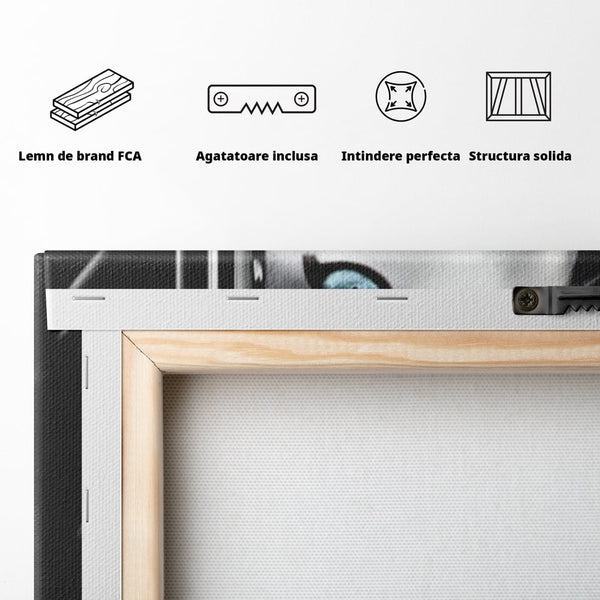 Leinwand Wandkunst Canvas Premium, LuxCanva® M1211, Unter dem Schleier der Nacht, Blick, Katze, versteckt, heimlich, Nacht, pelzig, katzenartig, Regen, Kontrast, Geheimnis, Büro, Wohnen, Wohnzimmer, Babyzimmer