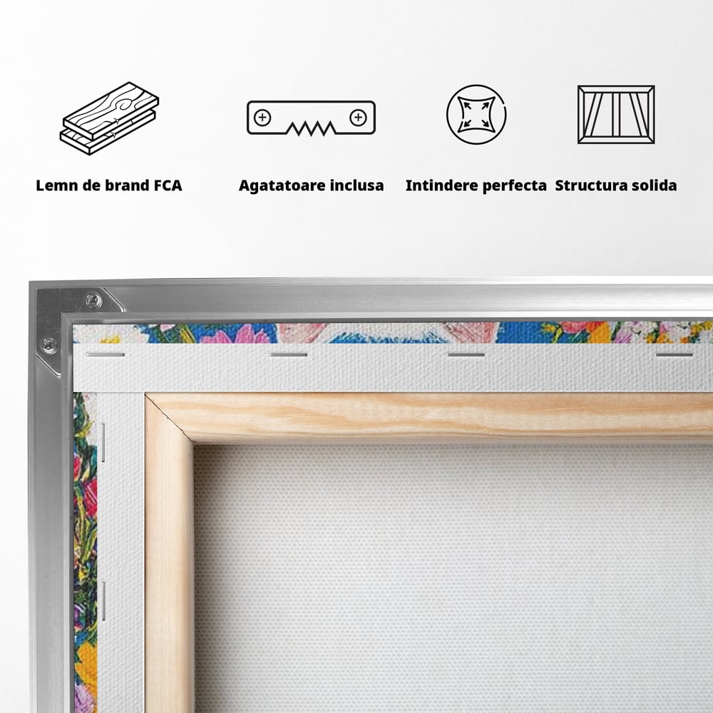 Leinwand Premium Leinwand Wandbilder, LuxCanva® M1213, Pastell Leinwandbilder, Pastell Gedicht, Malerei, Blumen, Mehrfarbig, Vase, Katze, Frühling, Pastell, Feline, Flauschig, Liebenswert, Heiter, Büro, Wohnen, Kinderzimmer