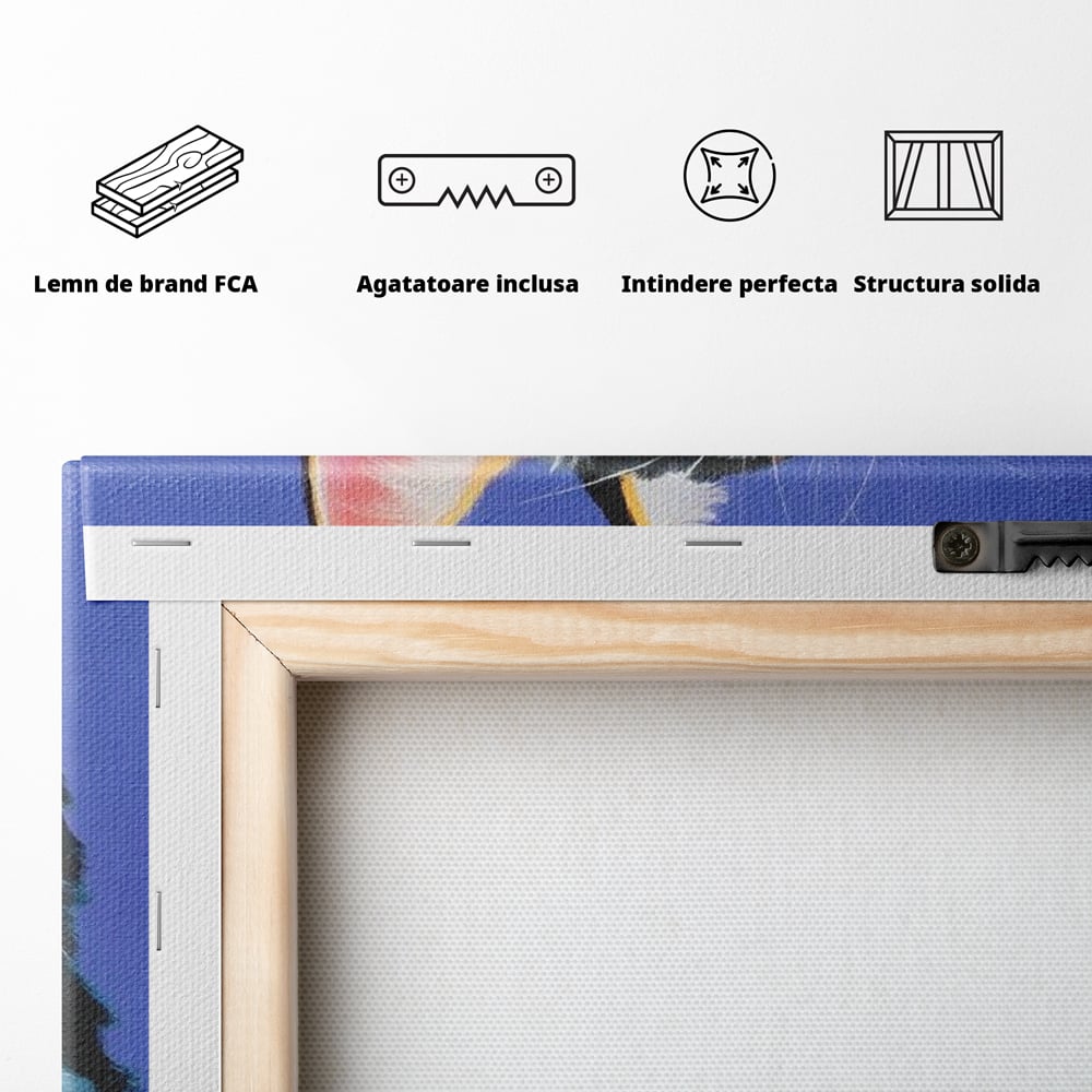 Leinwand Premium Canvas Wandbilder, LuxCanva® M1220, Warten auf die Morgendämmerung, Profil, Pastell, Porträt, Katze, Meditation, Gedanken, Blicke, hell, klar, klar, träumen, Büro, Wohnen, Kinderzimmer