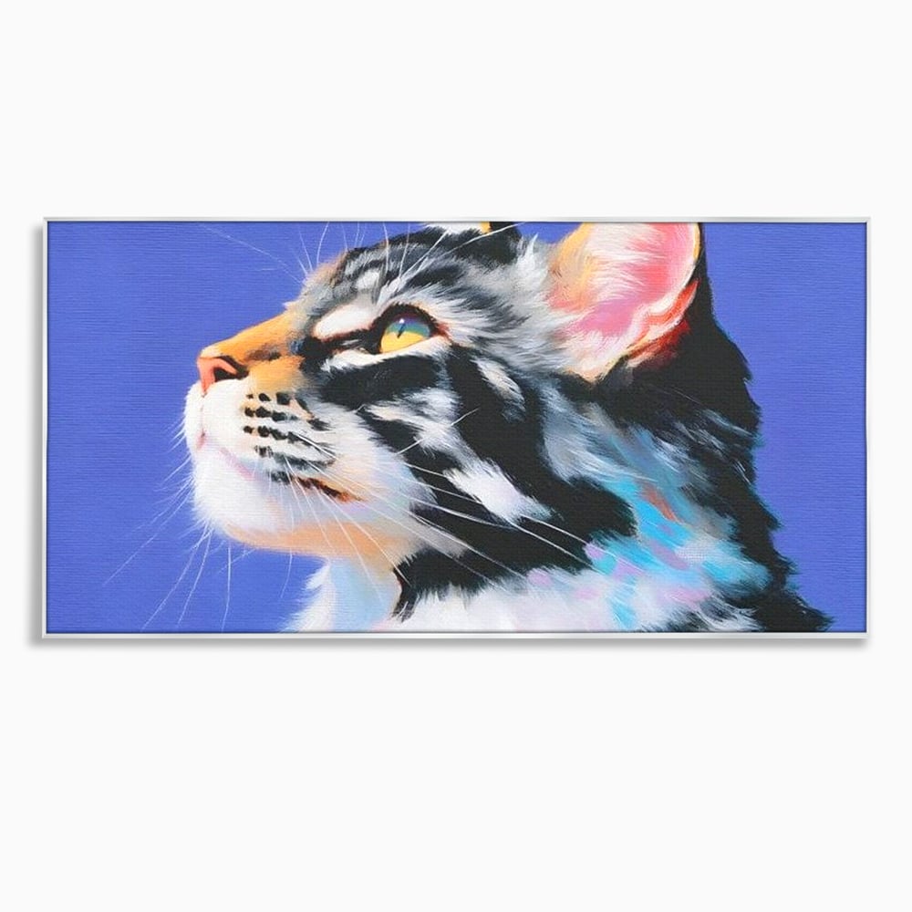 Leinwand Premium Canvas Wandbilder, LuxCanva® M1220, Warten auf die Morgendämmerung, Profil, Pastell, Porträt, Katze, Meditation, Gedanken, Blicke, hell, klar, klar, träumen, Büro, Wohnen, Kinderzimmer