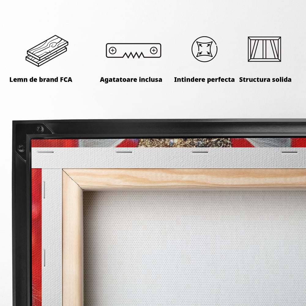 Tablou Canvas Premium, LuxCanva® M1223, Craiasa Regatului Rosu, Regina, Pisica, Coroana, Bijuterie, Stralucitor, Elegant, Nobil, Pufos, Cristal, Diamant, Lux, Birou, Living, Camera Copil
