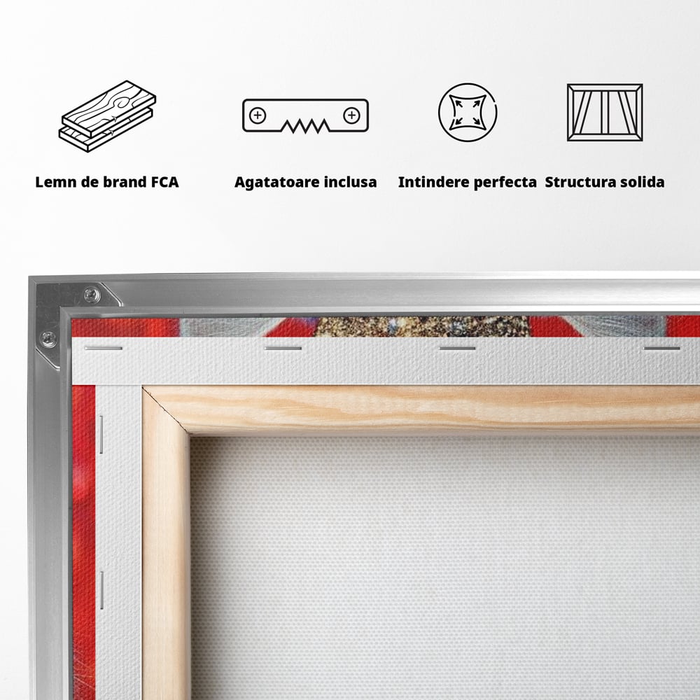 Tablou Canvas Premium, LuxCanva® M1223, Craiasa Regatului Rosu, Regina, Pisica, Coroana, Bijuterie, Stralucitor, Elegant, Nobil, Pufos, Cristal, Diamant, Lux, Birou, Living, Camera Copil
