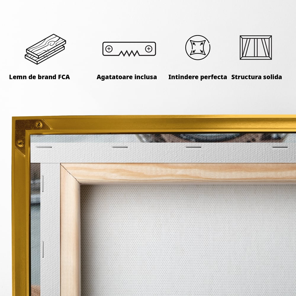 Tablou Canvas Premium, LuxCanva® M1226, Vacanta in Paris, Turnul Eiffel, Calatorie, Vacanta, Bereta, Pisici, Cuplu, Pereche, Romantic, Blanita, Iubire, Birou, Living, Camera Copil