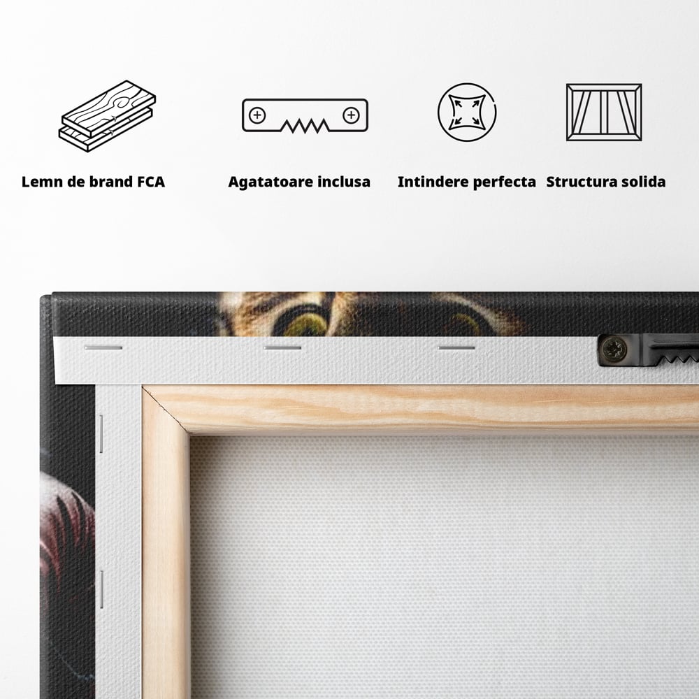 Tablou Canvas Premium, LuxCanva® M1228, Campion cu Blanita, Box, Campion, Manusi, Luptator, Motan, Duel, Victorie, Spirit, Motivational, Curaj, Birou, Living, Camera Copil