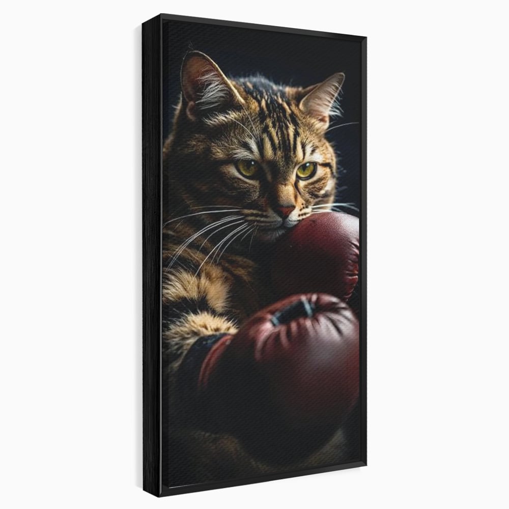 Tablou Canvas Premium, LuxCanva® M1228, Campion cu Blanita, Box, Campion, Manusi, Luptator, Motan, Duel, Victorie, Spirit, Motivational, Curaj, Birou, Living, Camera Copil