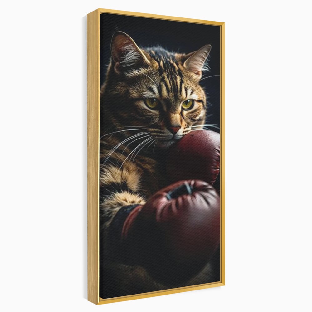 Tablou Canvas Premium, LuxCanva® M1228, Campion cu Blanita, Box, Campion, Manusi, Luptator, Motan, Duel, Victorie, Spirit, Motivational, Curaj, Birou, Living, Camera Copil