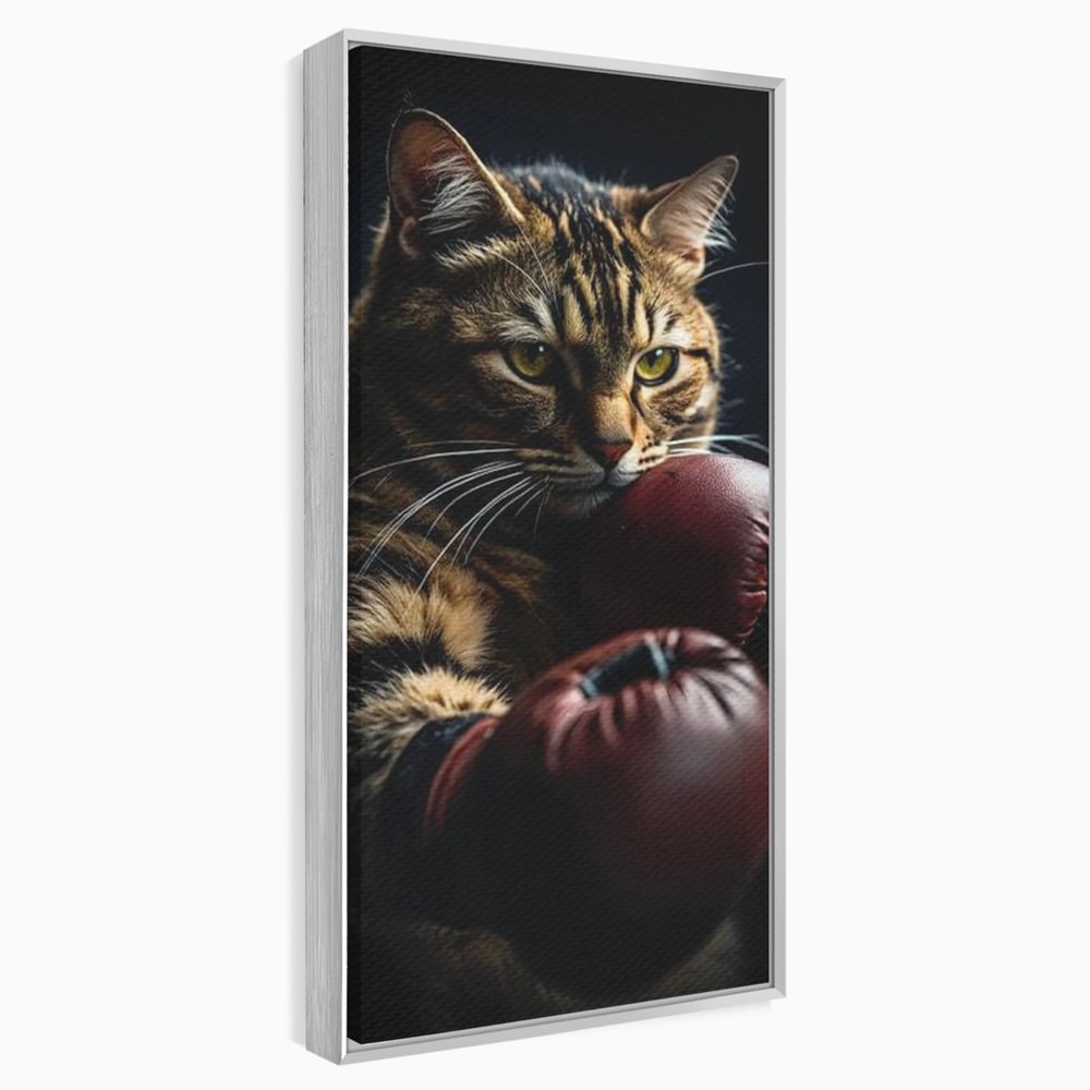 Tablou Canvas Premium, LuxCanva® M1228, Campion cu Blanita, Box, Campion, Manusi, Luptator, Motan, Duel, Victorie, Spirit, Motivational, Curaj, Birou, Living, Camera Copil