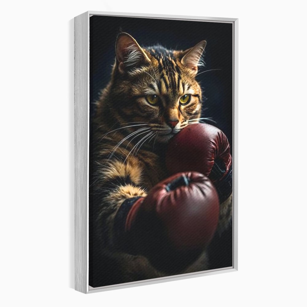 Tablou Canvas Premium, LuxCanva® M1228, Campion cu Blanita, Box, Campion, Manusi, Luptator, Motan, Duel, Victorie, Spirit, Motivational, Curaj, Birou, Living, Camera Copil