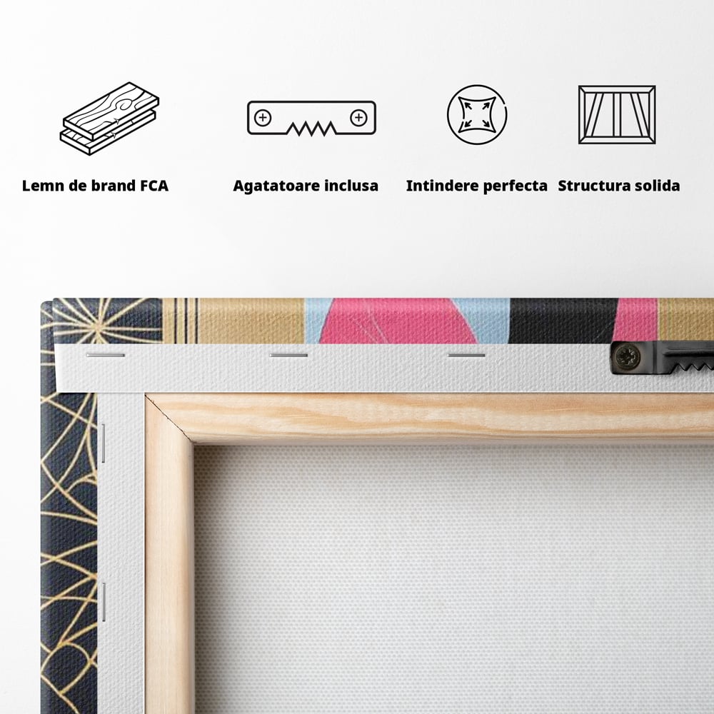 Leinwand Premium Canvas Wall Art, LuxCanva® M1232, Abstrakter Look, Silhouette, Modernismus, Art Deco, Abstrakt, Weiblich, Weiblich, Vertikal, Farbig, Farbenfroh, Luxus, Büro, Wohnen, Kinderzimmer