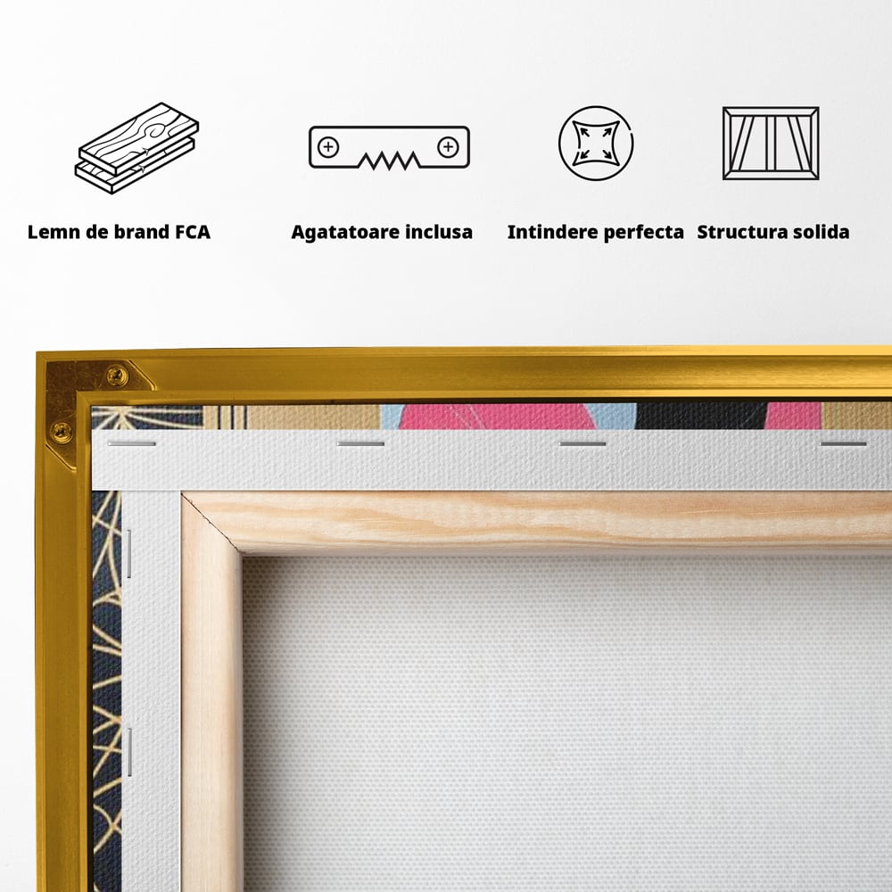 Leinwand Premium Canvas Wall Art, LuxCanva® M1232, Abstrakter Look, Silhouette, Modernismus, Art Deco, Abstrakt, Weiblich, Weiblich, Vertikal, Farbig, Farbenfroh, Luxus, Büro, Wohnen, Kinderzimmer