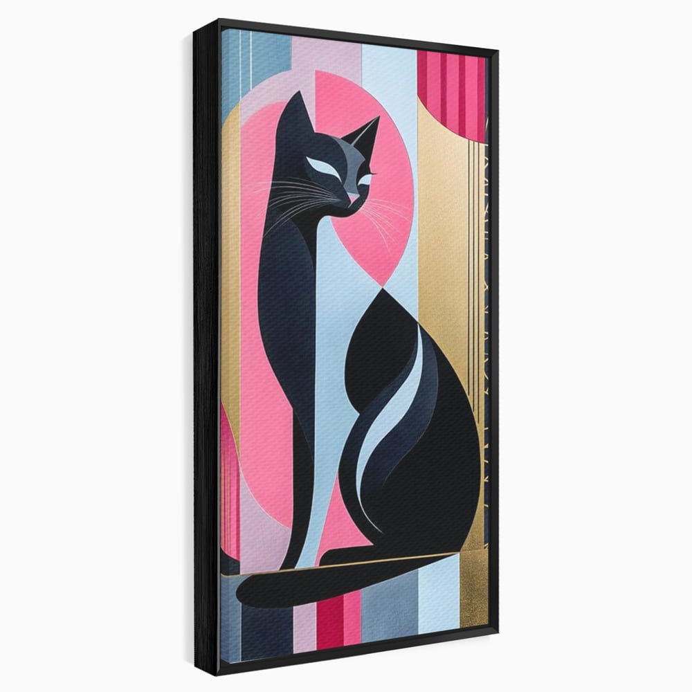 Leinwand Premium Canvas Wall Art, LuxCanva® M1232, Abstrakter Look, Silhouette, Modernismus, Art Deco, Abstrakt, Weiblich, Weiblich, Vertikal, Farbig, Farbenfroh, Luxus, Büro, Wohnen, Kinderzimmer