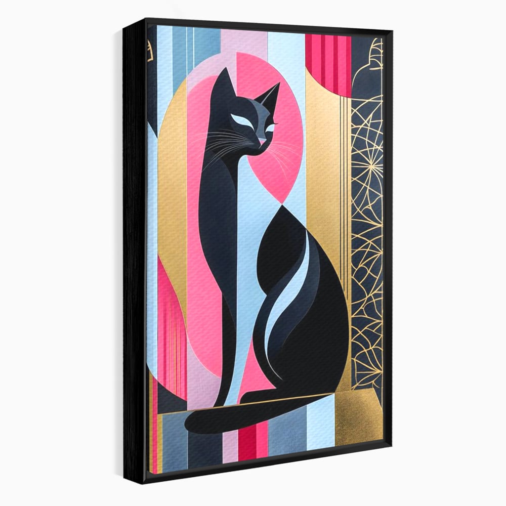 Leinwand Premium Canvas Wall Art, LuxCanva® M1232, Abstrakter Look, Silhouette, Modernismus, Art Deco, Abstrakt, Weiblich, Weiblich, Vertikal, Farbig, Farbenfroh, Luxus, Büro, Wohnen, Kinderzimmer