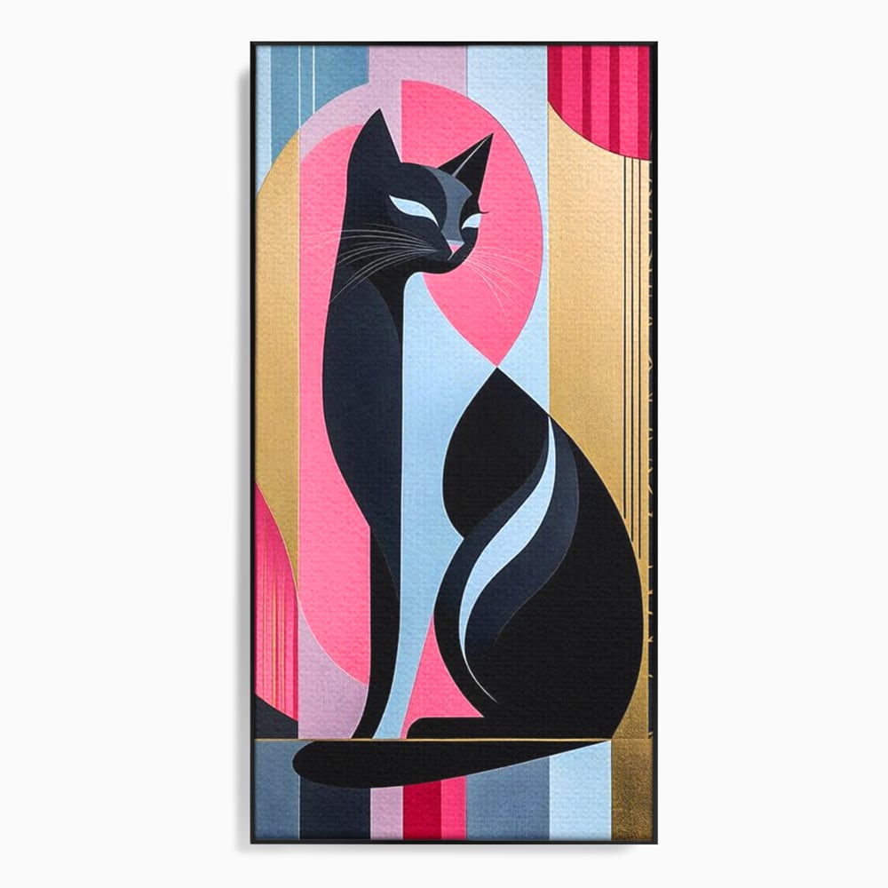 Leinwand Premium Canvas Wall Art, LuxCanva® M1232, Abstrakter Look, Silhouette, Modernismus, Art Deco, Abstrakt, Weiblich, Weiblich, Vertikal, Farbig, Farbenfroh, Luxus, Büro, Wohnen, Kinderzimmer