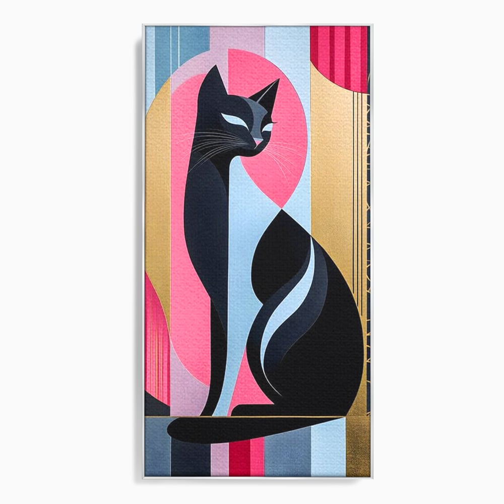 Leinwand Premium Canvas Wall Art, LuxCanva® M1232, Abstrakter Look, Silhouette, Modernismus, Art Deco, Abstrakt, Weiblich, Weiblich, Vertikal, Farbig, Farbenfroh, Luxus, Büro, Wohnen, Kinderzimmer