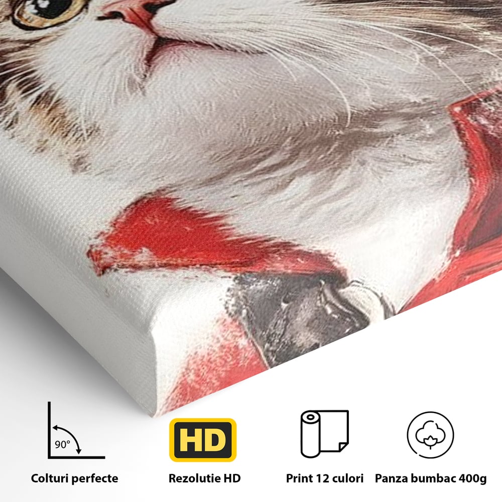 Leinwand Wandbild Leinwand Premium, LuxCanva® M1233, Kleines Piratenkätzchen, Kapitän, Hut, Abenteuer, Reise, Katze, Pirat, Piratenschiff, Anzug, Kindheit, Büro, Wohnen, Wohnzimmer, Babyzimmer