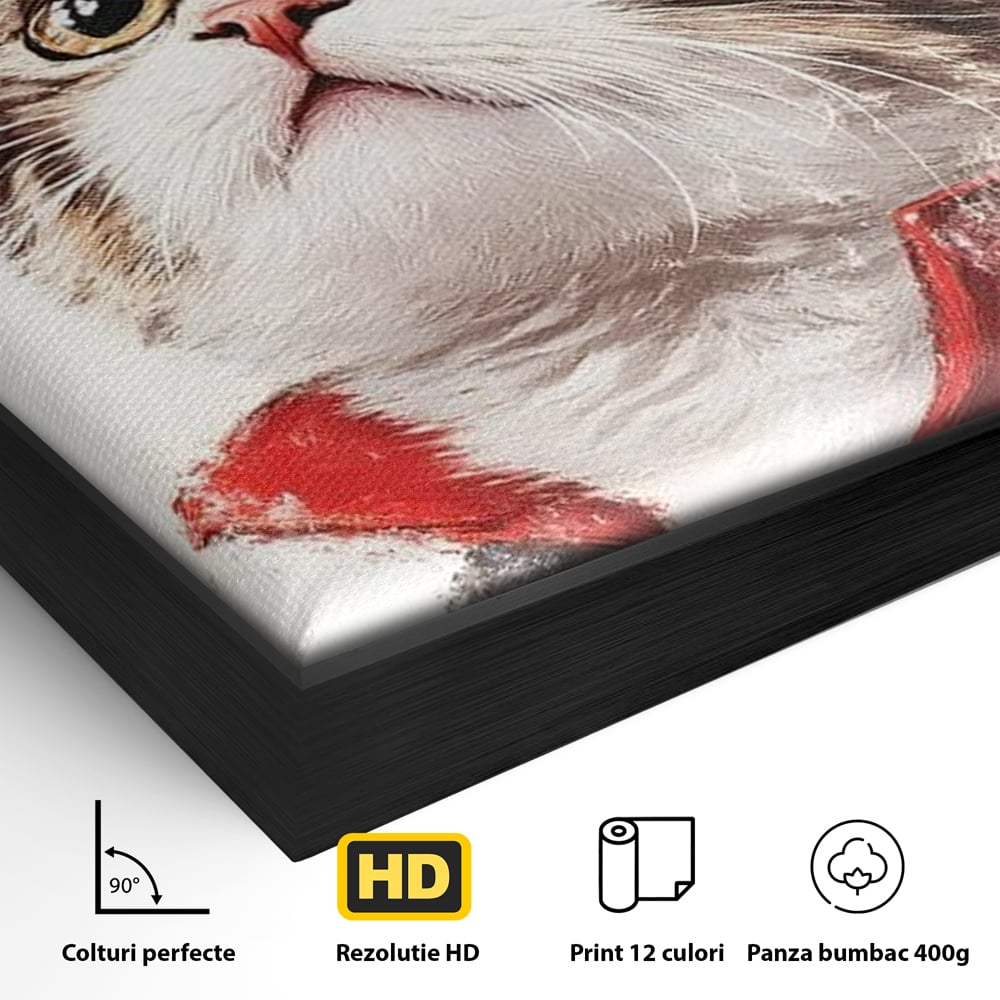 Leinwand Wandbild Leinwand Premium, LuxCanva® M1233, Kleines Piratenkätzchen, Kapitän, Hut, Abenteuer, Reise, Katze, Pirat, Piratenschiff, Anzug, Kindheit, Büro, Wohnen, Wohnzimmer, Babyzimmer