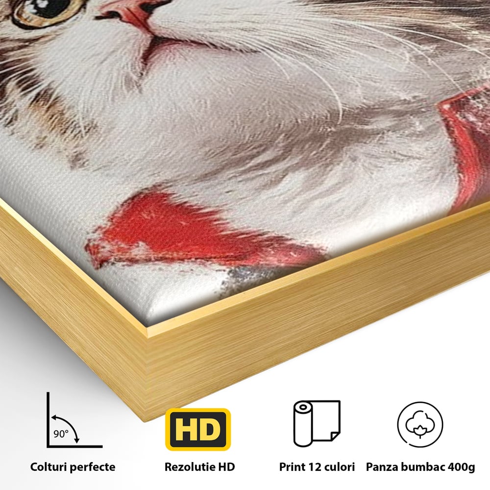 Leinwand Wandbild Leinwand Premium, LuxCanva® M1233, Kleines Piratenkätzchen, Kapitän, Hut, Abenteuer, Reise, Katze, Pirat, Piratenschiff, Anzug, Kindheit, Büro, Wohnen, Wohnzimmer, Babyzimmer