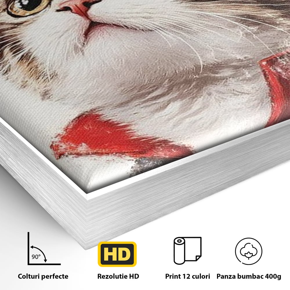 Leinwand Wandbild Leinwand Premium, LuxCanva® M1233, Kleines Piratenkätzchen, Kapitän, Hut, Abenteuer, Reise, Katze, Pirat, Piratenschiff, Anzug, Kindheit, Büro, Wohnen, Wohnzimmer, Babyzimmer