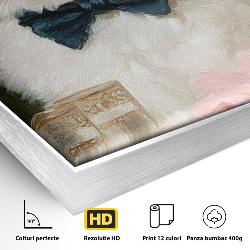 Tablou Canvas Premium, LuxCanva® M1239, Un Toast Romantic, Flori, Papion, Pahare, Costum, Romantic, Frunze, Motan, Elegant, Gentleman, Felina, Sampanie, Birou, Living, Camera Copil