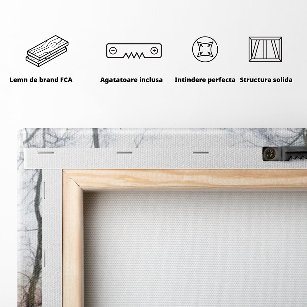 Tablou Canvas Premium, LuxCanva® M1242, Regele Codrilor, Cerb, Animale, Natura, Coarne, Mamifer, Fauna, Salbatic, Padure, Vegetatie, Habitat, Birou, Living, Camera Copil
