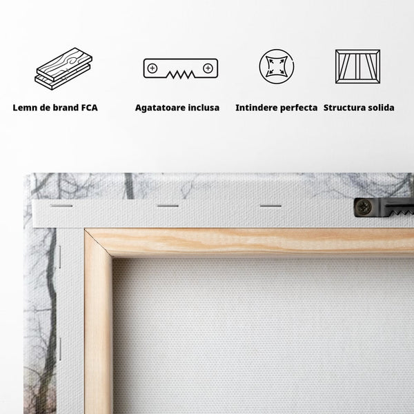 Tablou Canvas Premium, LuxCanva® M1242, Regele Codrilor, Cerb, Animale, Natura, Coarne, Mamifer, Fauna, Salbatic, Padure, Vegetatie, Habitat, Birou, Living, Camera Copil