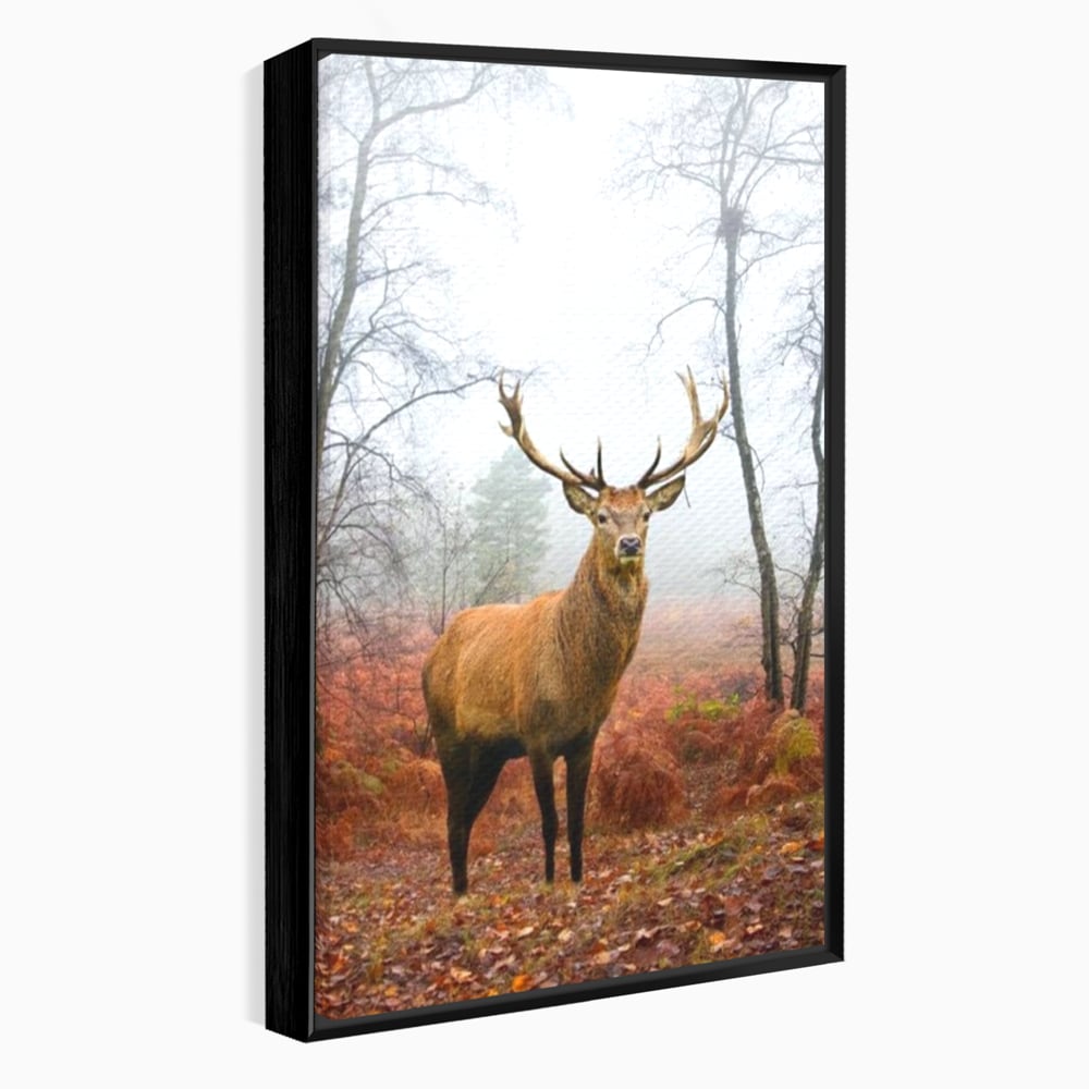 Tablou Canvas Premium, LuxCanva® M1242, Regele Codrilor, Cerb, Animale, Natura, Coarne, Mamifer, Fauna, Salbatic, Padure, Vegetatie, Habitat, Birou, Living, Camera Copil