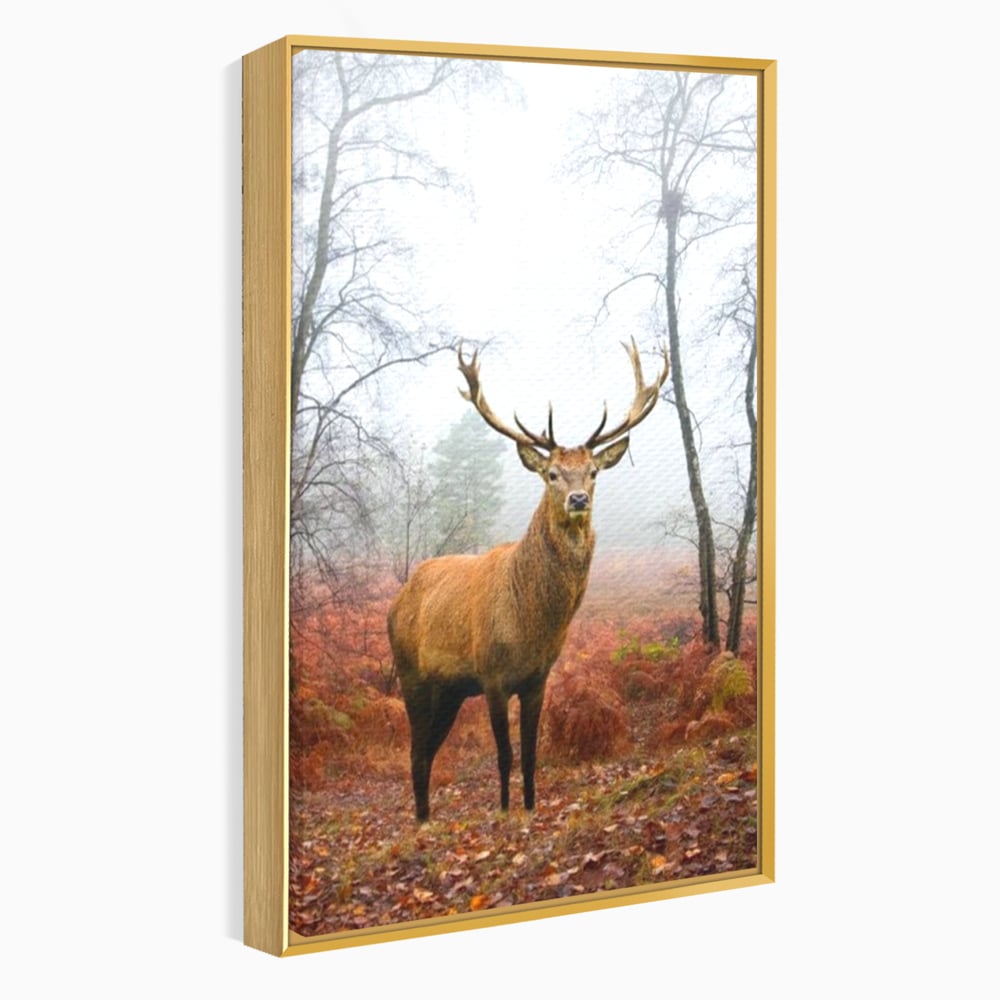 Tablou Canvas Premium, LuxCanva® M1242, Regele Codrilor, Cerb, Animale, Natura, Coarne, Mamifer, Fauna, Salbatic, Padure, Vegetatie, Habitat, Birou, Living, Camera Copil